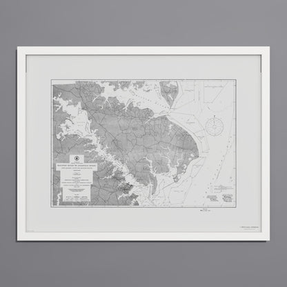 Magothy River to Annapolis Roads Natural Oyster Bars 1906 - undefined Print Only