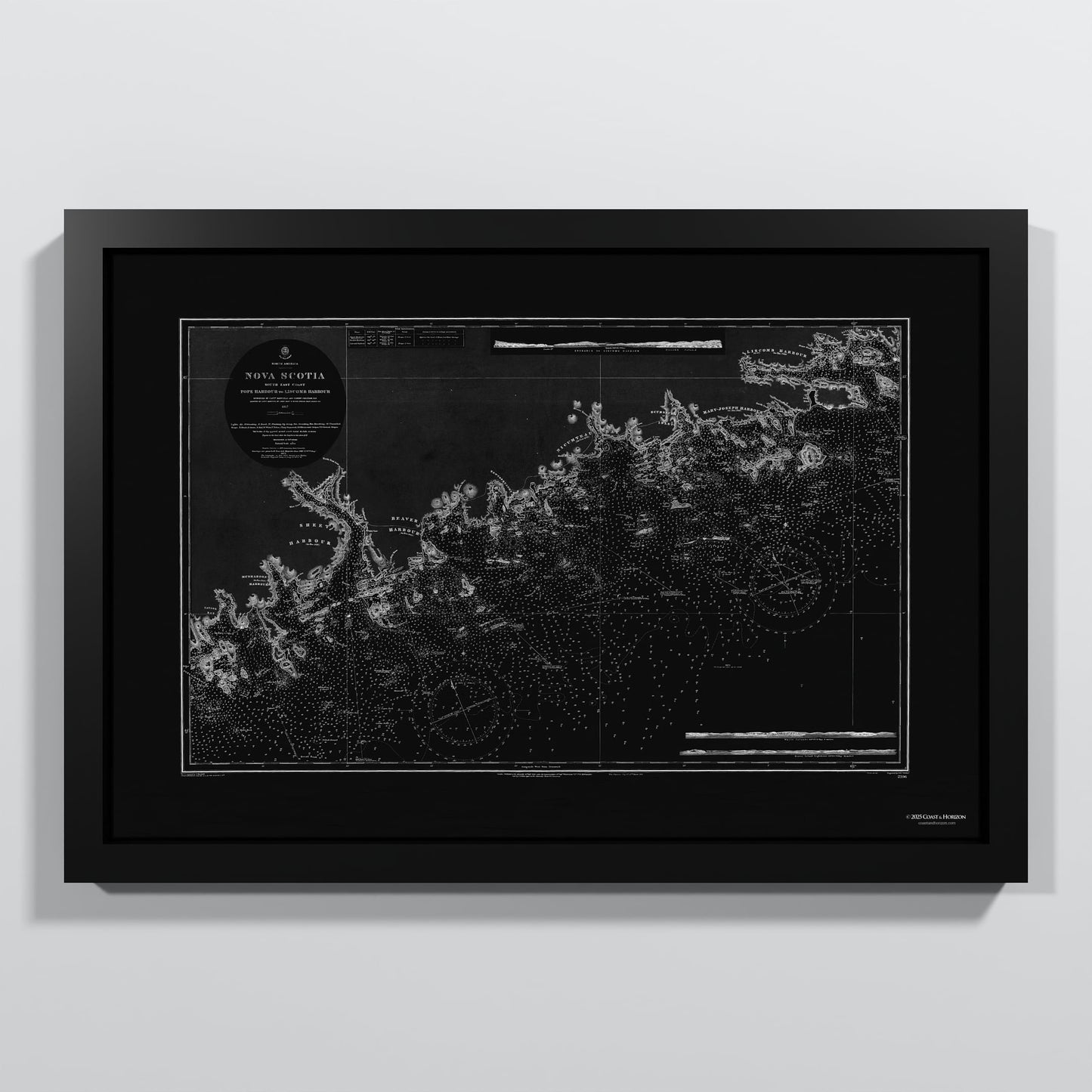 Nova Scotia 1857 - S (30x45 cm / 12x18″) Black Frame