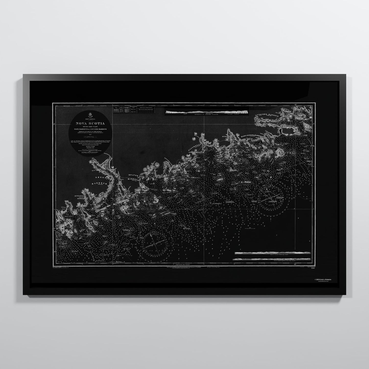 Nova Scotia 1857 - L (60x90 cm / 24x36″) Black Frame