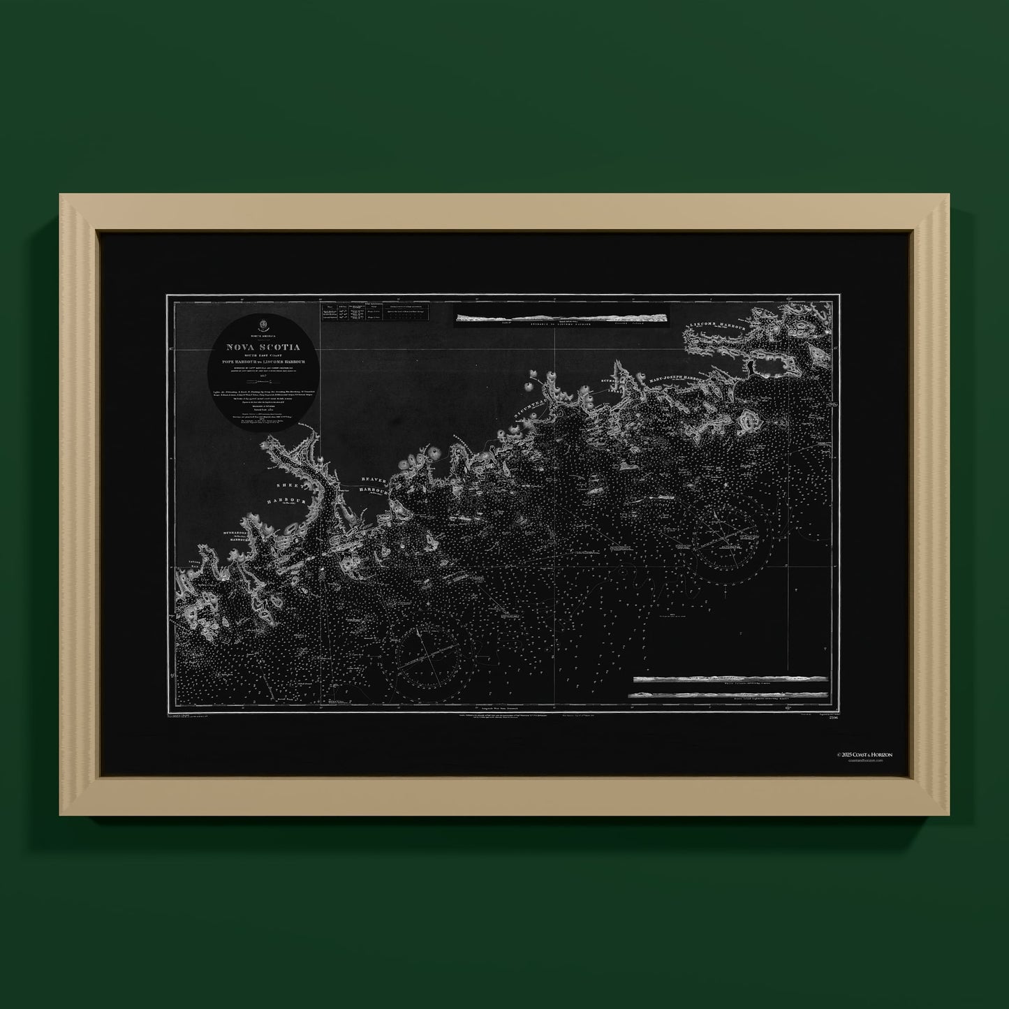 Nova Scotia 1857 - S (30x45 cm / 12x18″) Natural Frame