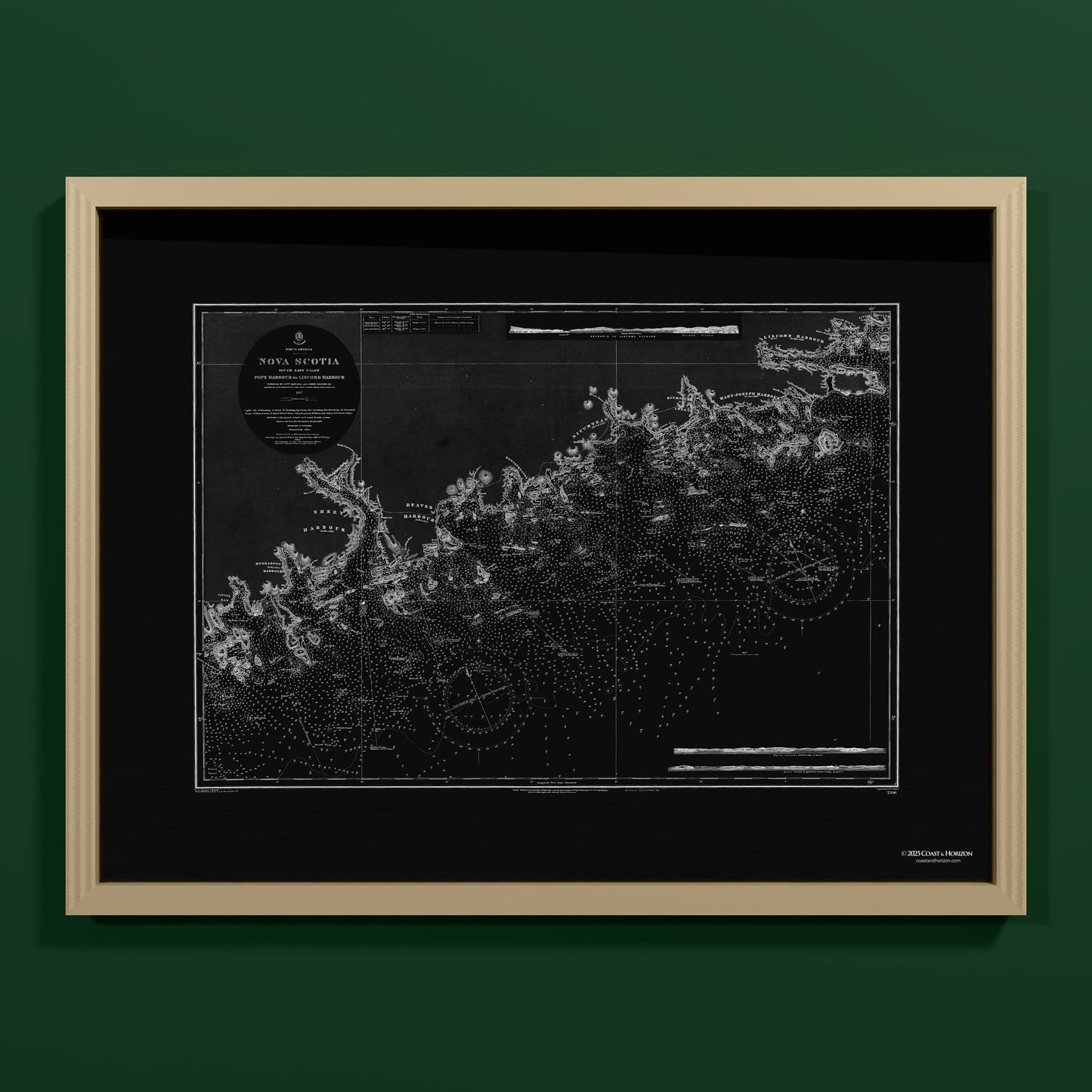Nova Scotia 1857 - M (45x60 cm / 18x24″) Natural Frame