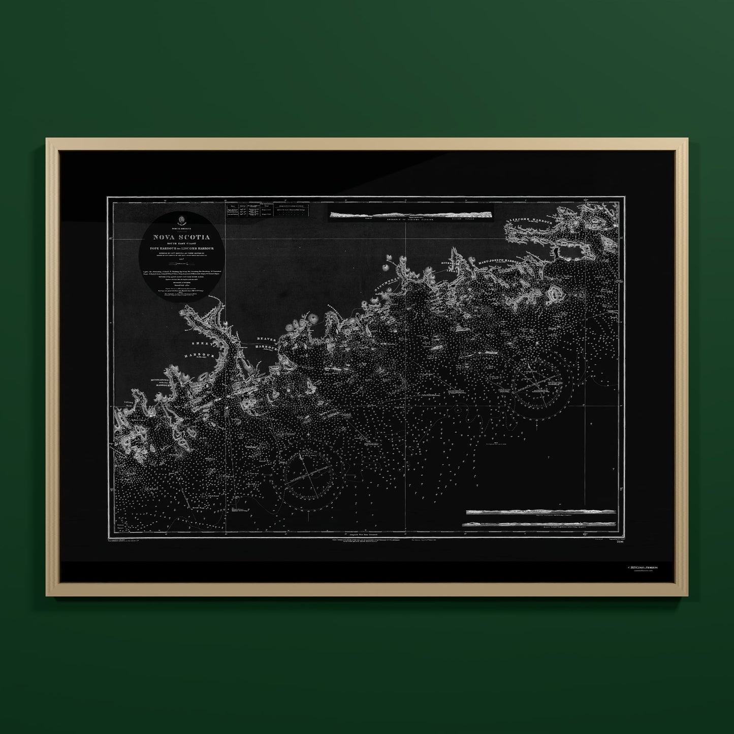 Nova Scotia 1857 - XL (70x100 cm / 28x40″) Natural Frame