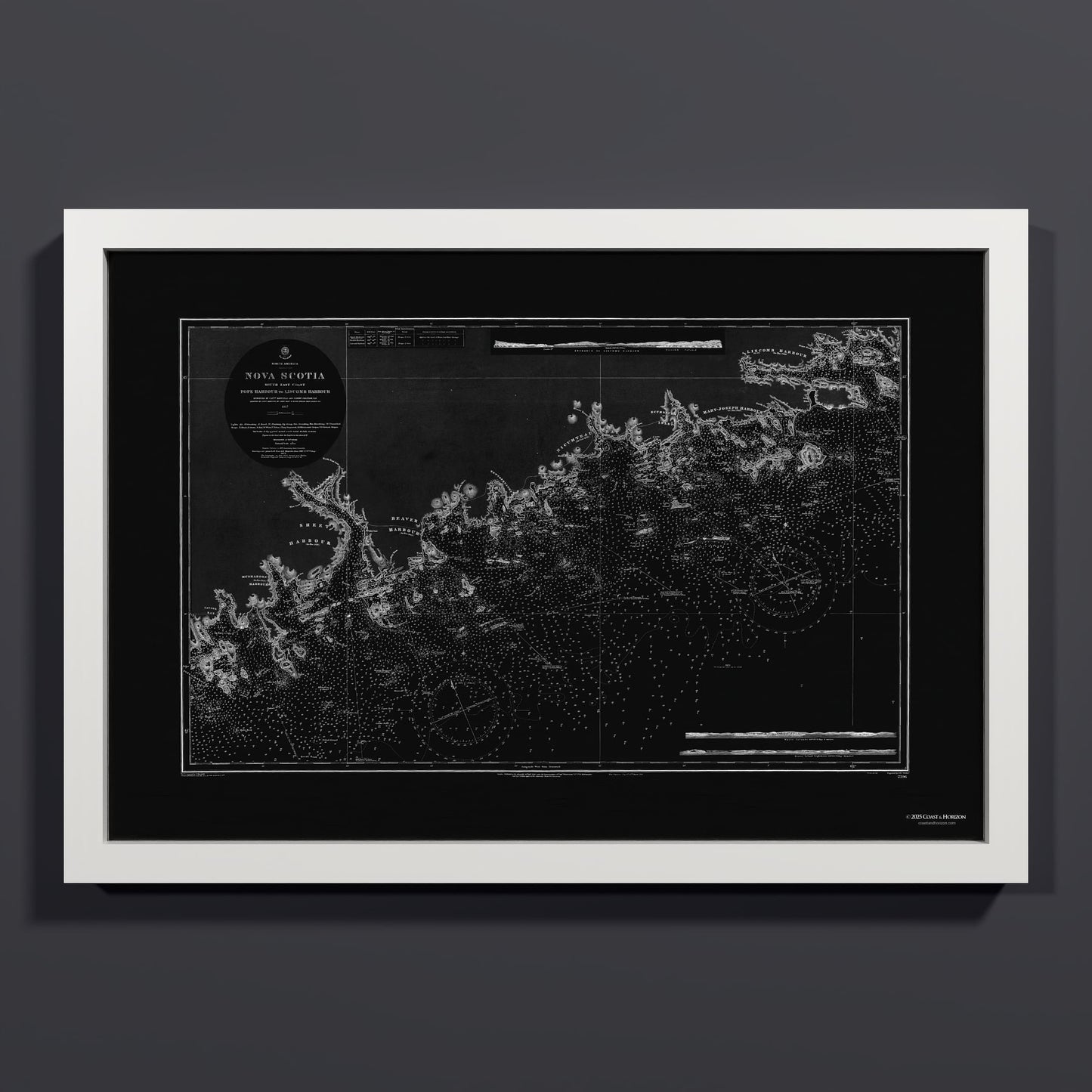 Nova Scotia 1857 - S (30x45 cm / 12x18″) White Frame