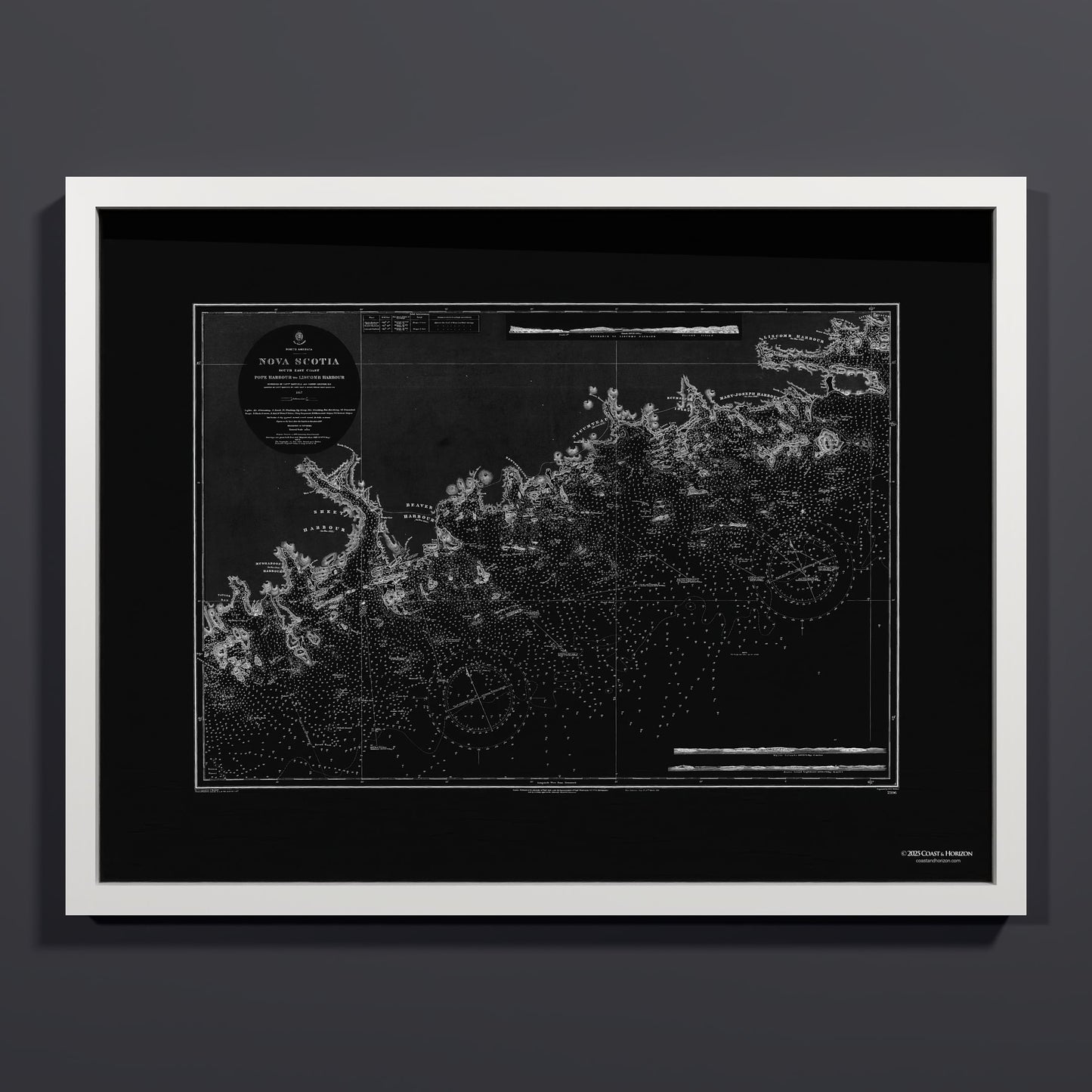 Nova Scotia 1857 - M (45x60 cm / 18x24″) White Frame