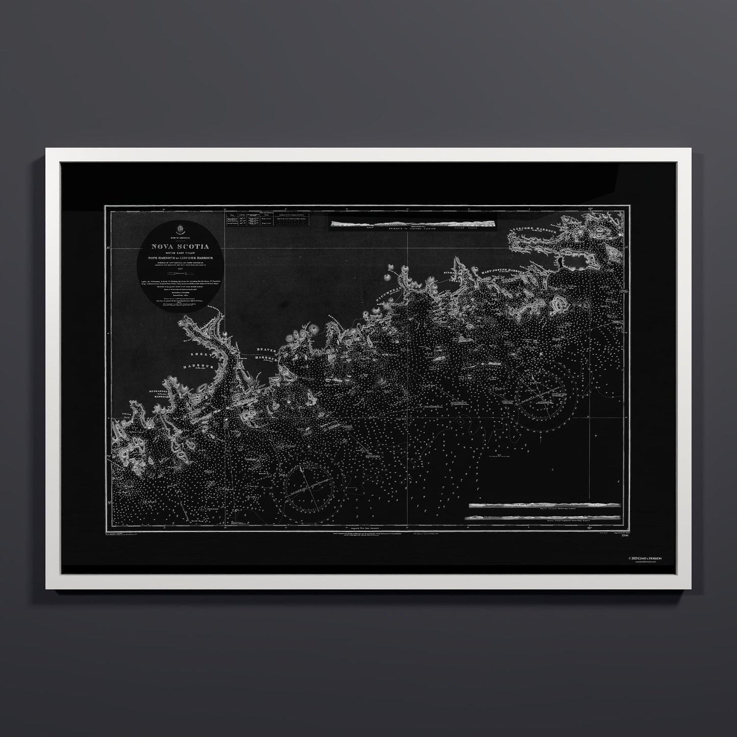 Nova Scotia 1857 - L (60x90 cm / 24x36″) White Frame