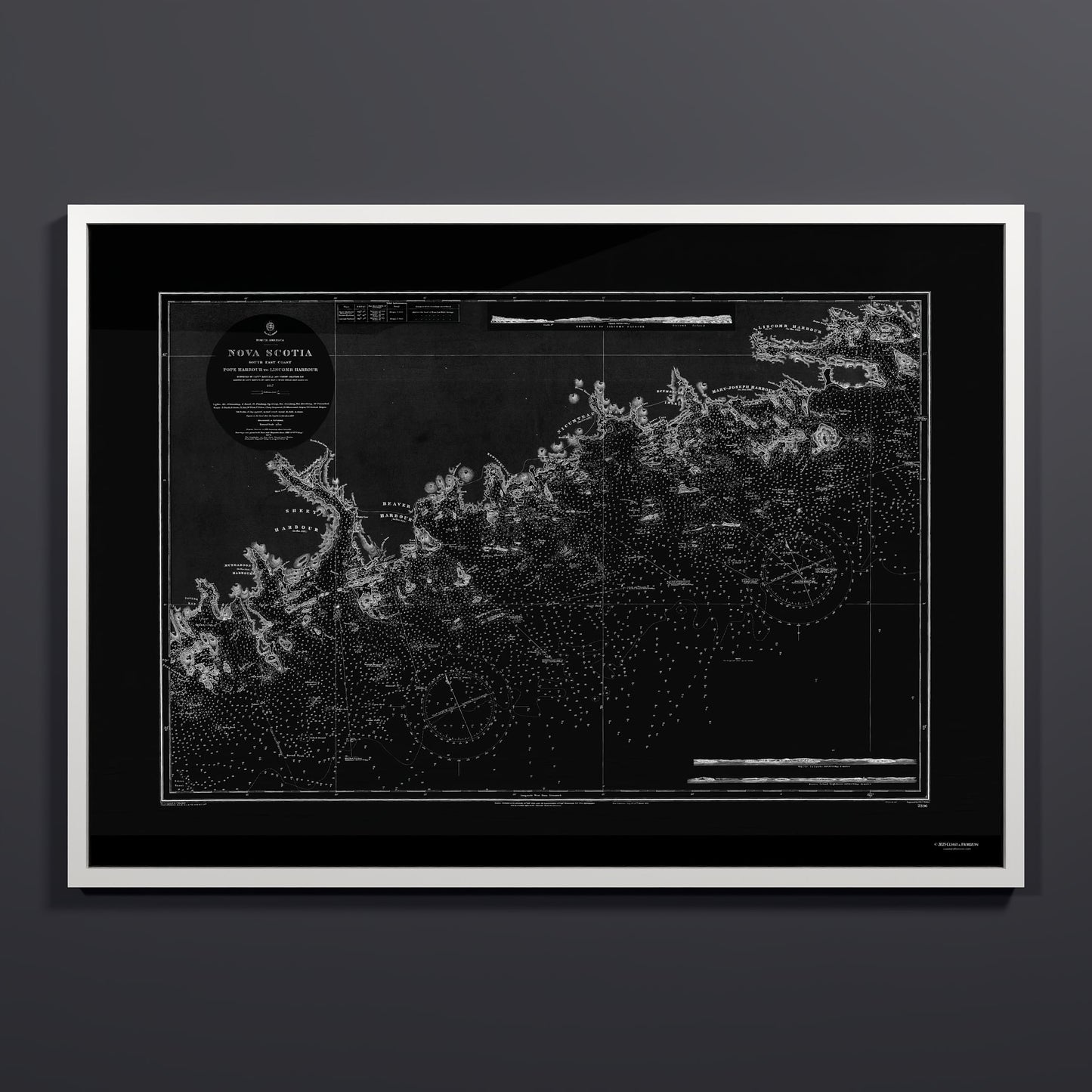 Nova Scotia 1857 - XL (70x100 cm / 28x40″) White Frame
