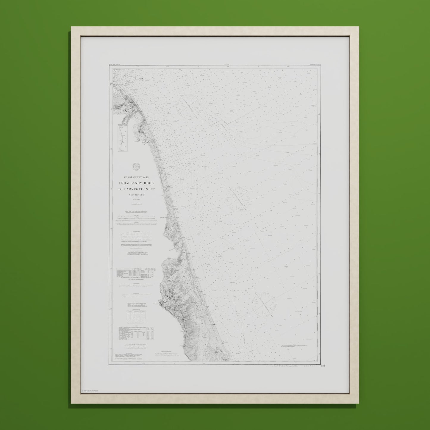 Sandy Hook To Barnegat Inlet 1886 - undefined Print Only