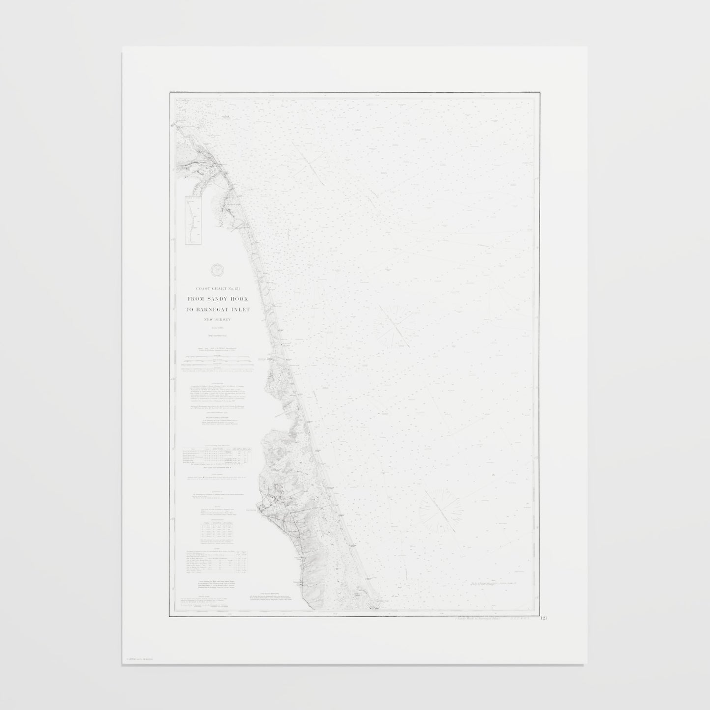 Sandy Hook To Barnegat Inlet 1886 - undefined Print Only