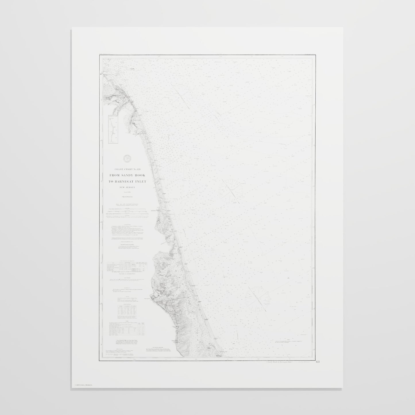 Sandy Hook To Barnegat Inlet 1886 - undefined Print Only