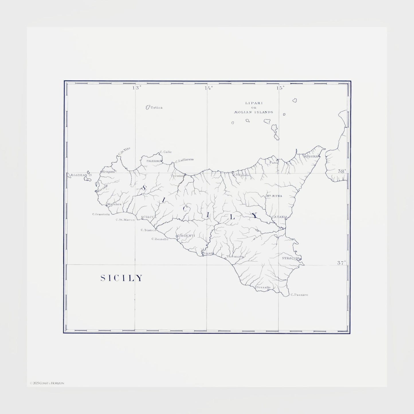 Sicily 1880 - undefined Print Only