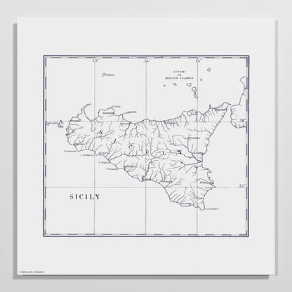 Sicily 1880 - S (30x30 cm / 12x12″) Print Only