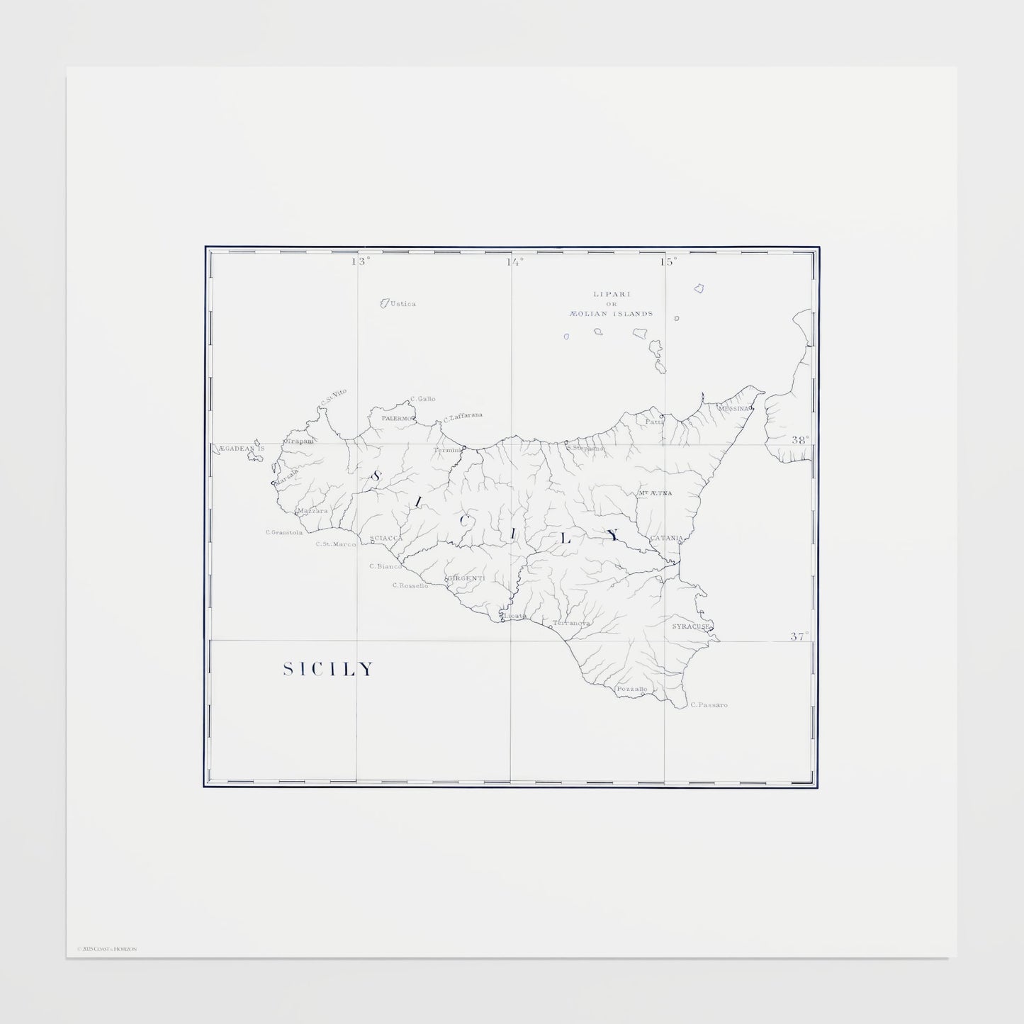 Sicily 1880 - undefined Print Only