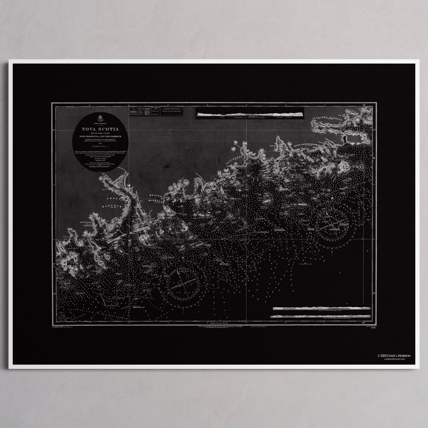 Nova Scotia 1857 - M (45x60 cm / 18x24″) White Frame