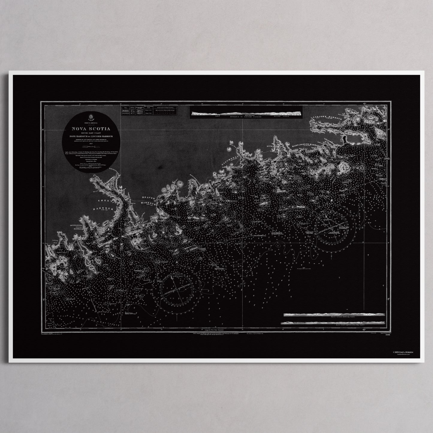 Nova Scotia 1857 - XL (70x100 cm / 28x40″) White Frame