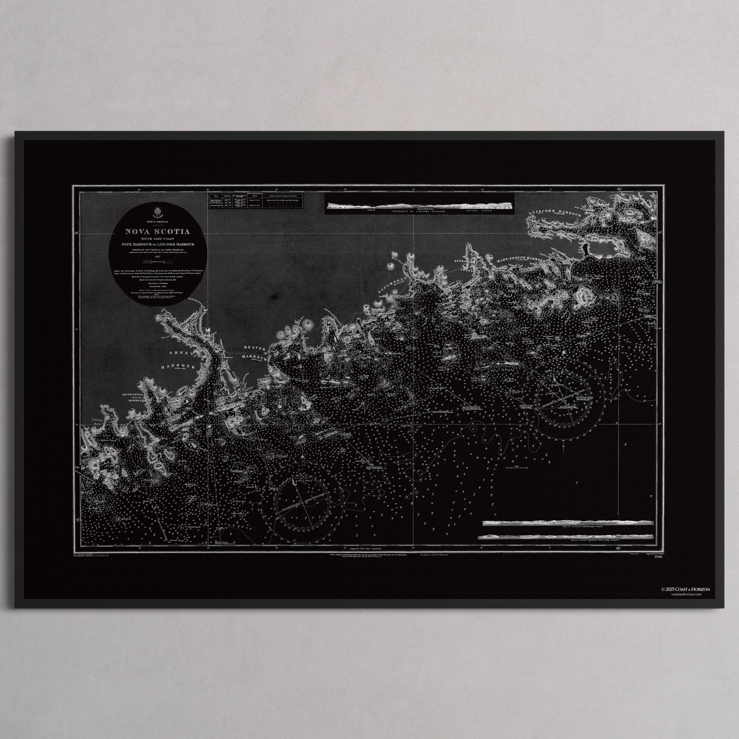 Nova Scotia 1857 - S (30x45 cm / 12x18″) Black Frame