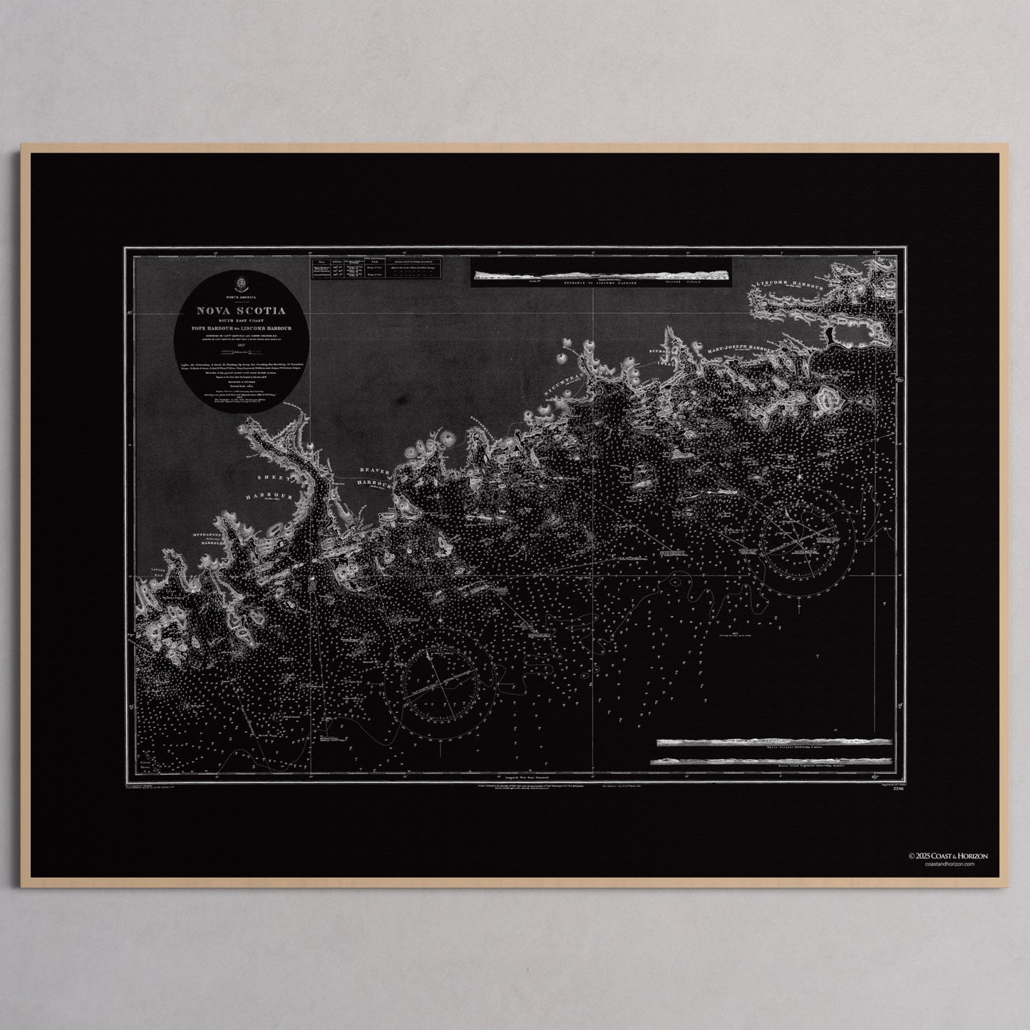 Nova Scotia 1857 - M (45x60 cm / 18x24″) Natural Frame