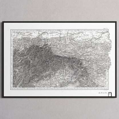 Alpi Italiano EST - L (60x90 cm / 24x36″) Black Frame