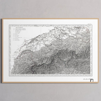 Alpi Italiano OVEST - L (60x90 cm / 24x36″) Natural Frame