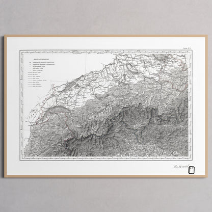 Alpi Italiano OVEST - XL (70x100 cm / 28x40″) Natural Frame