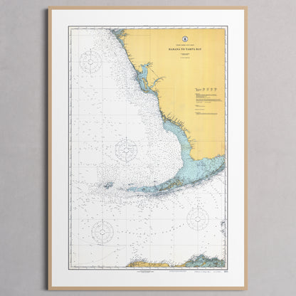 Habana to Tampa Bay 1916 - XL (70x100 cm / 28x40″) Natural Frame