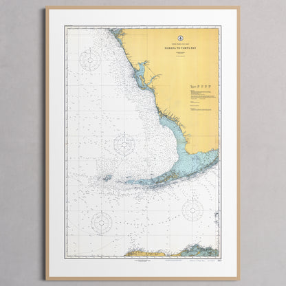 Habana to Tampa Bay 1916 - L (A1 (59.4 x 84.1 cm)) Natural Frame