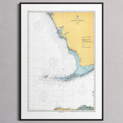 Habana to Tampa Bay 1916 - L (A1 (59.4 x 84.1 cm)) Black Frame