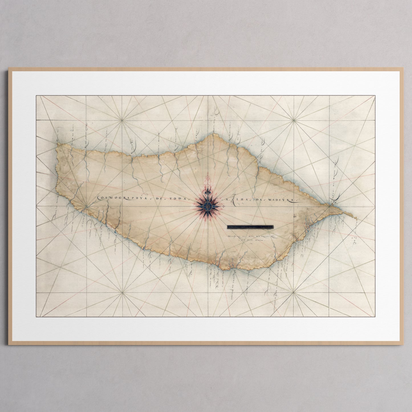 Madeira 1600 - XL (70x100 cm / 28x40″) Natural Frame