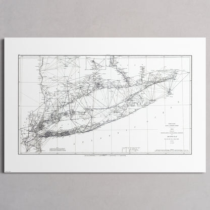 Long Island Sound Triangulation 1881 - L (60x90 cm / 24x36″) Print Only