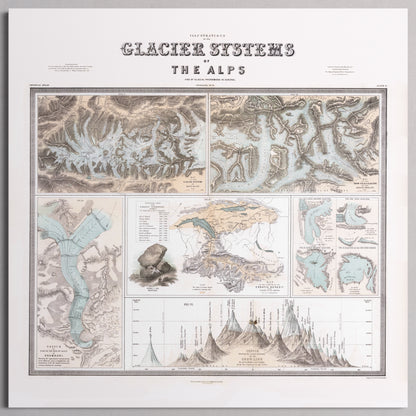 Glaciers of the Alps 1856 - L (70x70 cm / 28x28″) Print Only