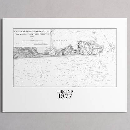 Southern Coast of Long Island From Montaukpoint to East Hampton 1877 - M (45x60 cm / 18x24″) Print Only