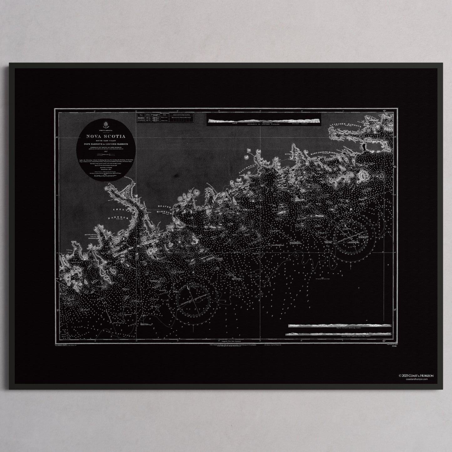 Nova Scotia 1857 - M (45x60 cm / 18x24″) Black Frame