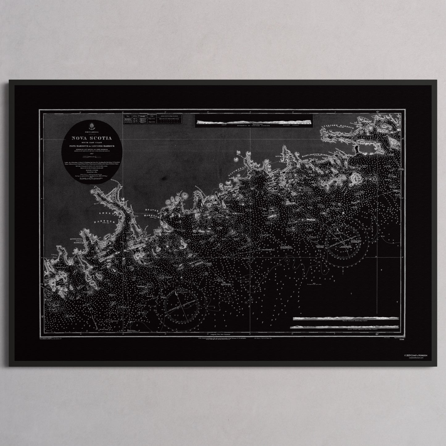 Nova Scotia 1857 - L (60x90 cm / 24x36″) Black Frame