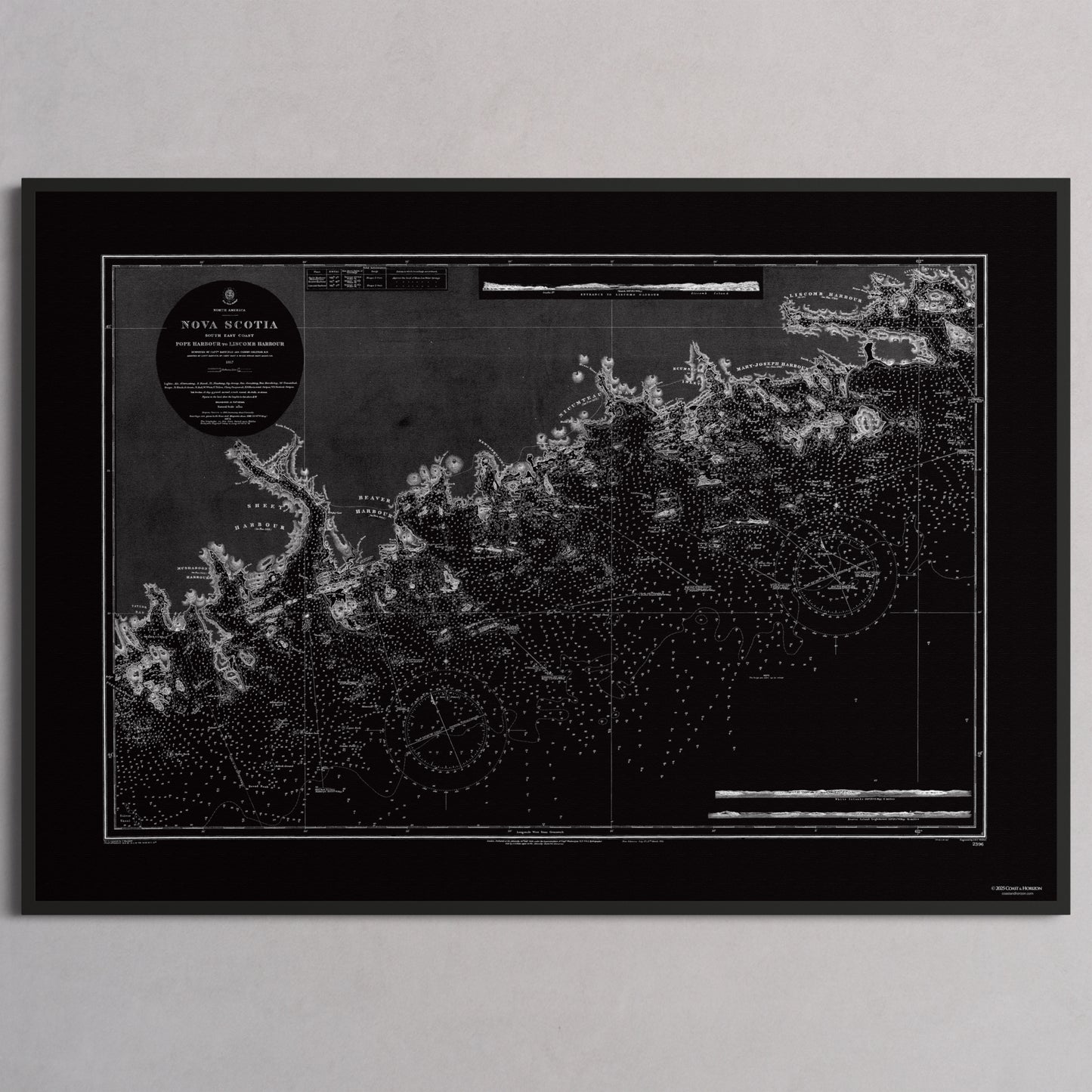 Nova Scotia 1857 - XL (70x100 cm / 28x40″) Black Frame