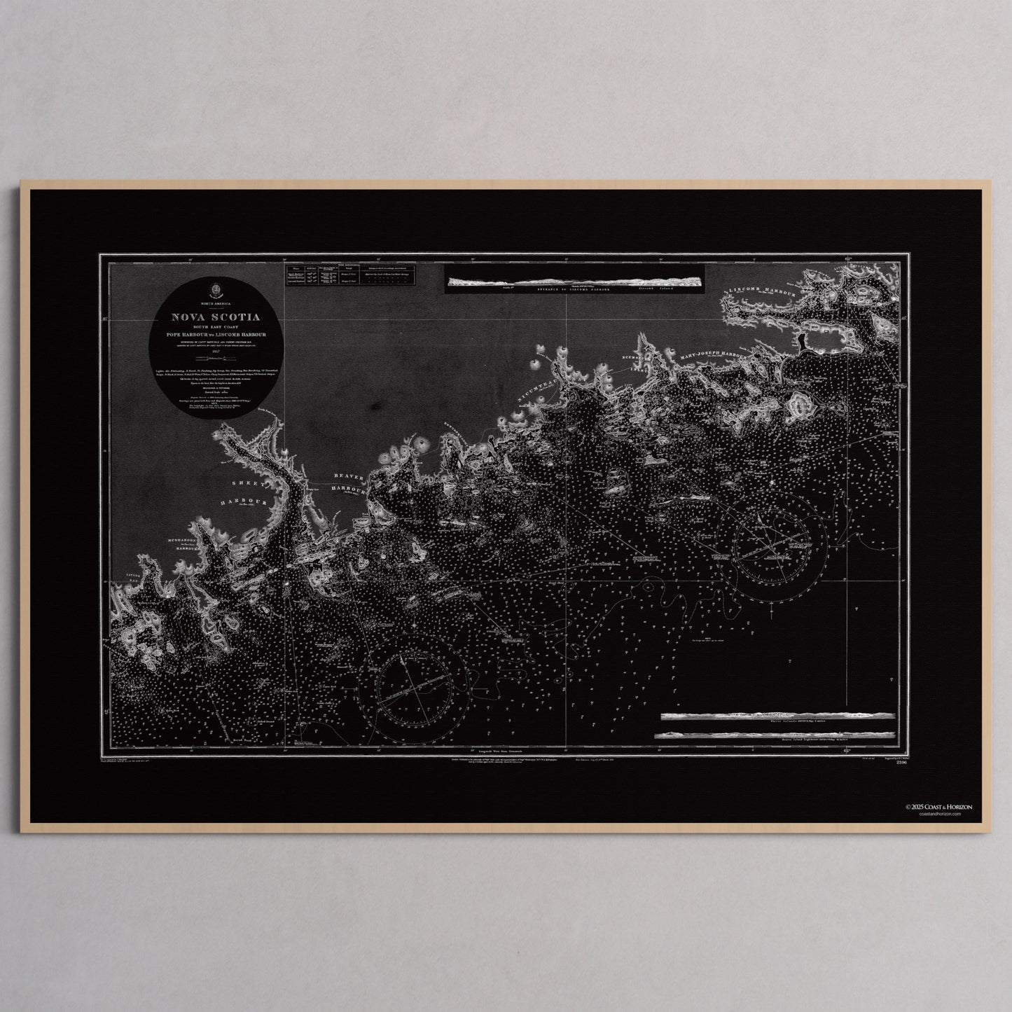 Nova Scotia 1857 - S (30x45 cm / 12x18″) Natural Frame