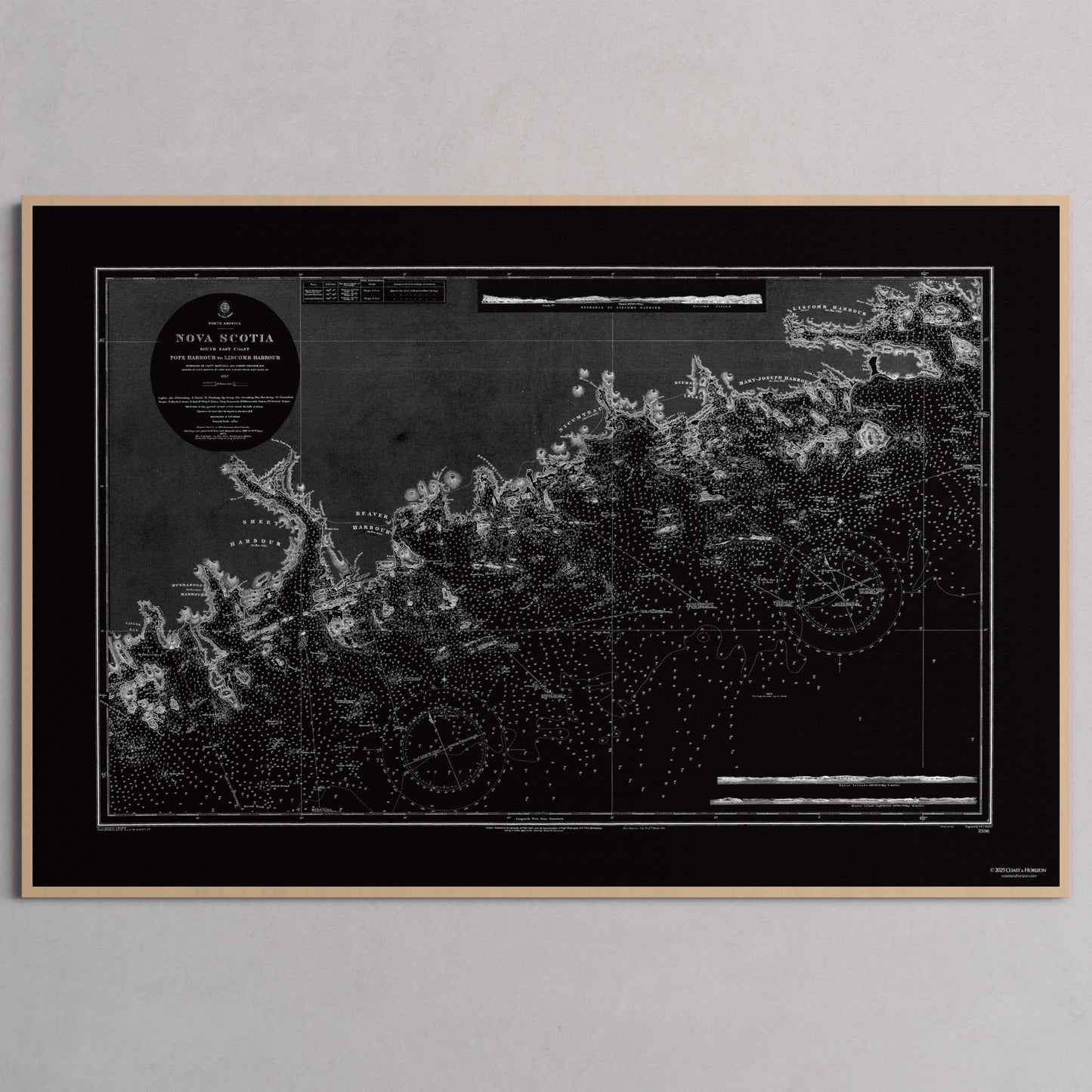 Nova Scotia 1857 - L (60x90 cm / 24x36″) Natural Frame