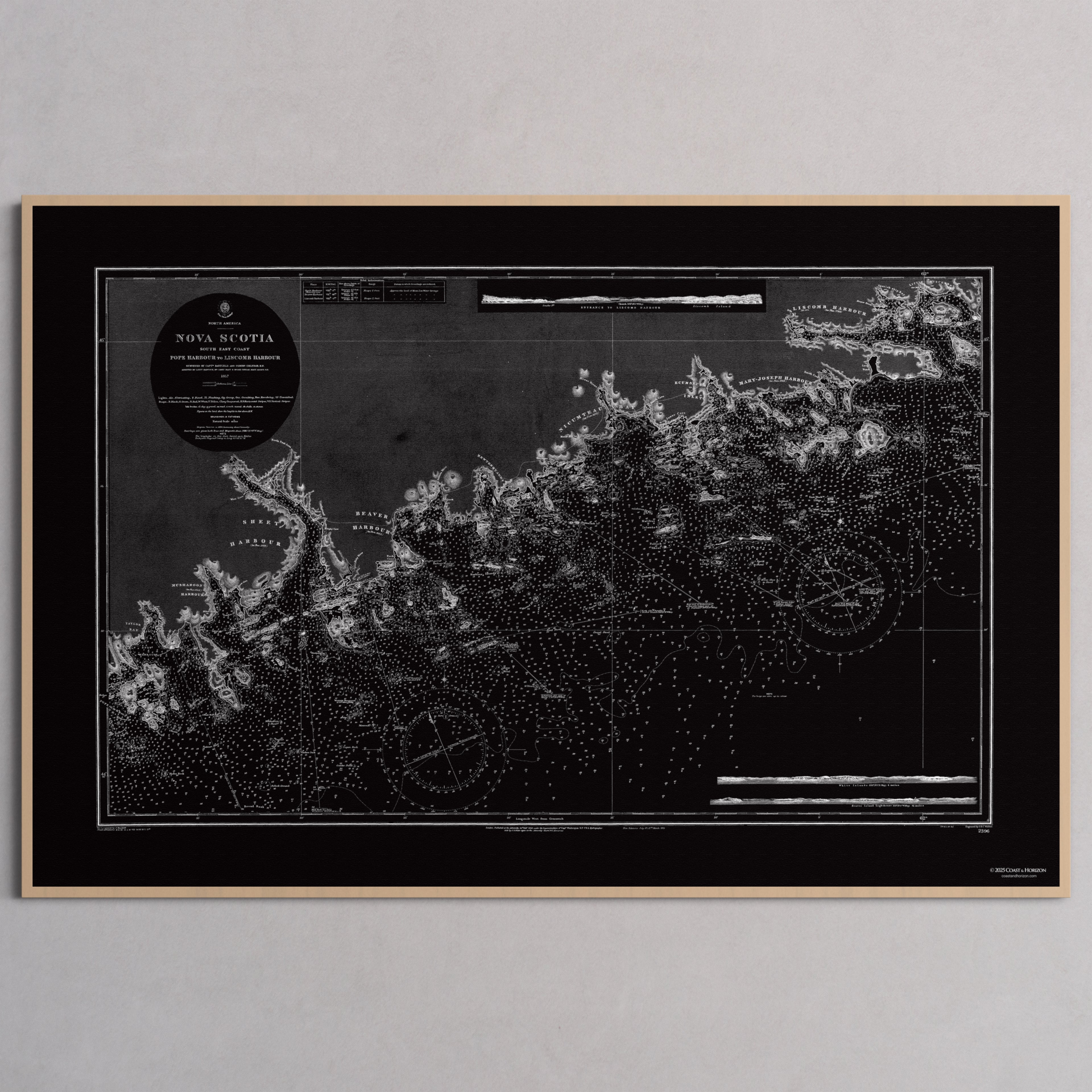 Nova Scotia 1857 - L (60x90 cm / 24x36″) Natural Frame