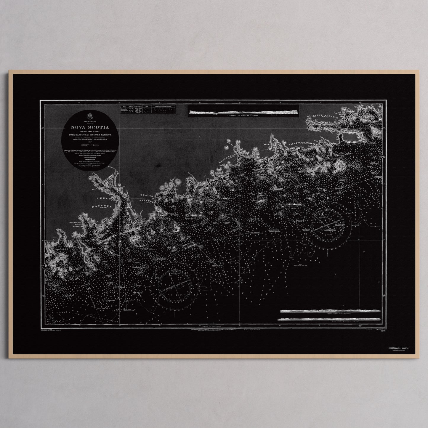 Nova Scotia 1857 - XL (70x100 cm / 28x40″) Natural Frame
