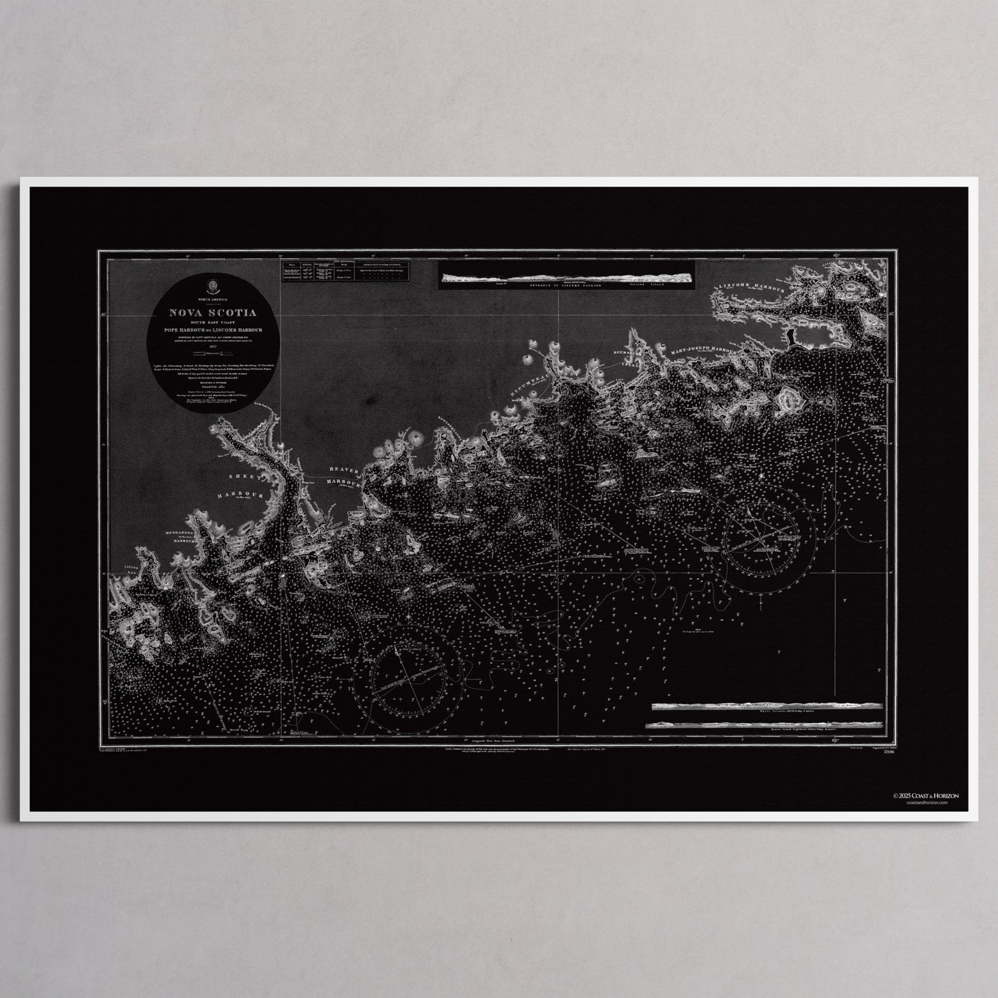 Nova Scotia 1857 - S (30x45 cm / 12x18″) White Frame