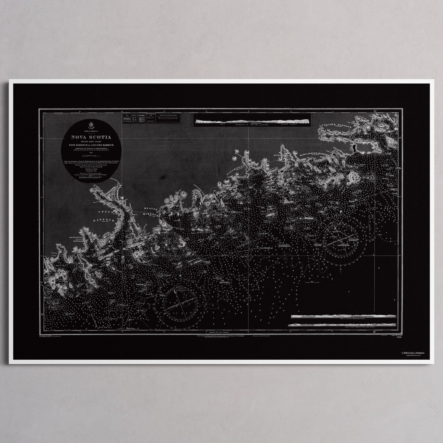 Nova Scotia 1857 - L (60x90 cm / 24x36″) White Frame