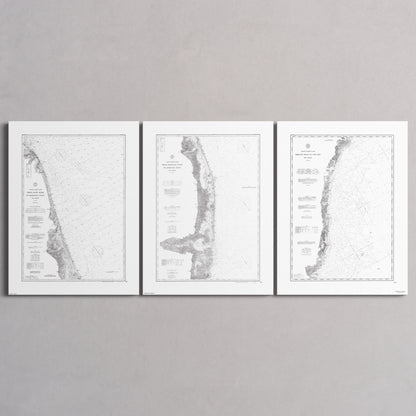 Jersey Shore Triptych - 24" × 32" Print Only