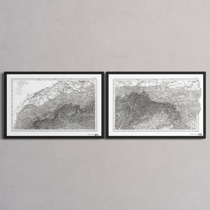 Alpi Italiano Diptych - L (60x90 cm / 24x36″) Black Frame
