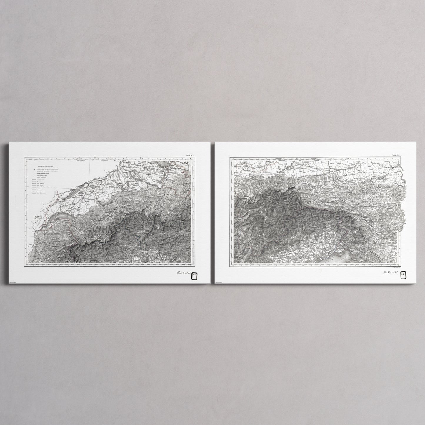 Alpi Italiano Diptych - XL (70x100 cm / 28x40″) Print Only