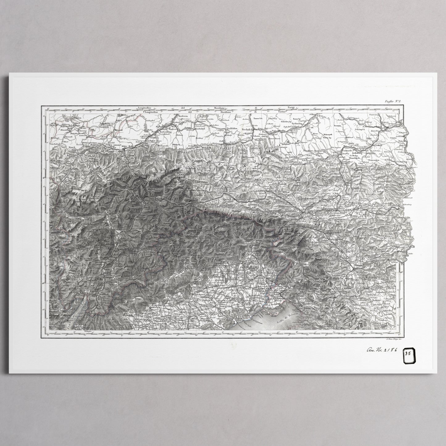 Alpi Italiano EST - XL (70x100 cm / 28x40″) White Frame