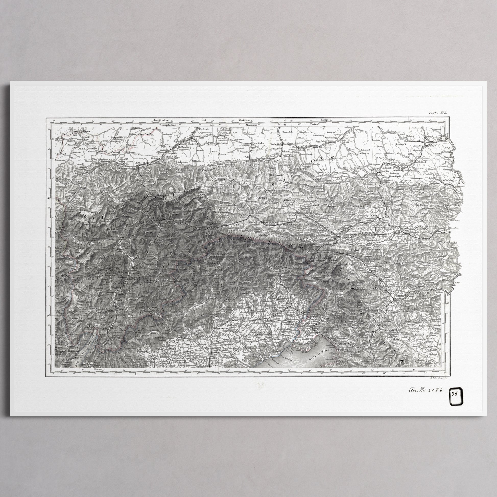 Alpi Italiano EST - XL (70x100 cm / 28x40″) White Frame