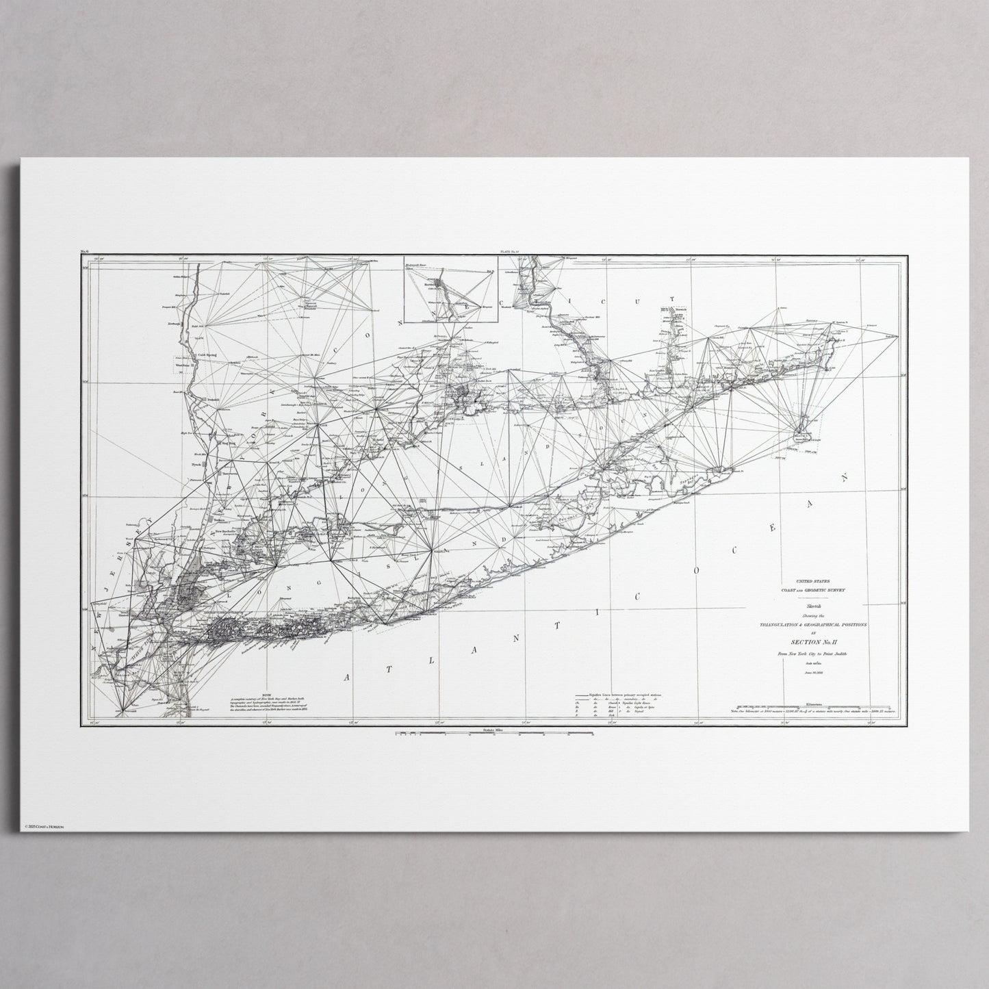 Long Island Sound Triangulation 1881 - M (A2 (42 x 59.4 cm)) Print Only