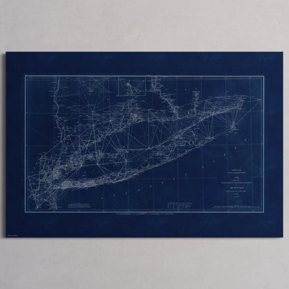 Long Island Sound Triangulation INDIGO - L (60x90 cm / 24x36″) Print Only