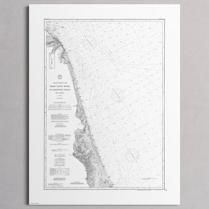 Sandy Hook To Barnegat Inlet 1886 - M (45x60 cm / 18x24″) Print Only
