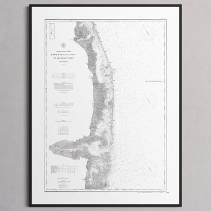 Barnegat Inlet To Absecon Inlet 1879 - M (45x60 cm / 18x24″) Black Frame