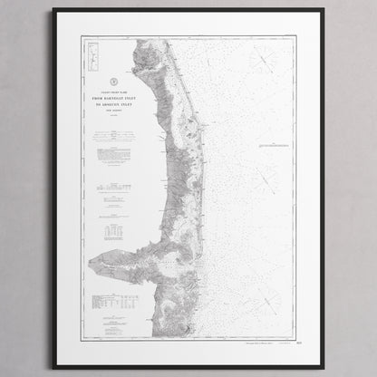 Barnegat Inlet To Absecon Inlet 1879 - L (60x80 cm / 24x32″) Black Frame