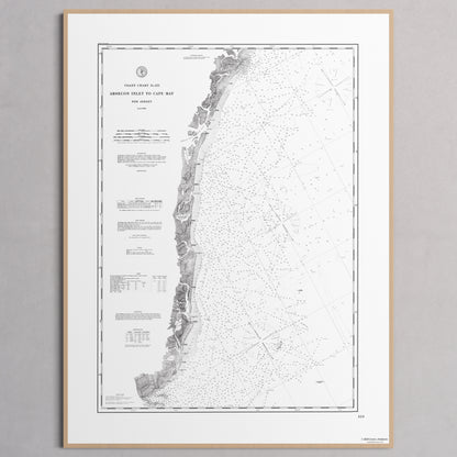 Absecon Inlet To Cape May 1880 - L (60x80 cm / 24x32″) Natural Frame
